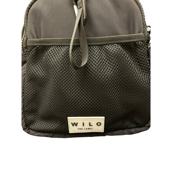 Wilo The Label Black Mini Backpack Adjustable Strap Mesh Front Pocket 12" x 8" - Picture 2 of 4